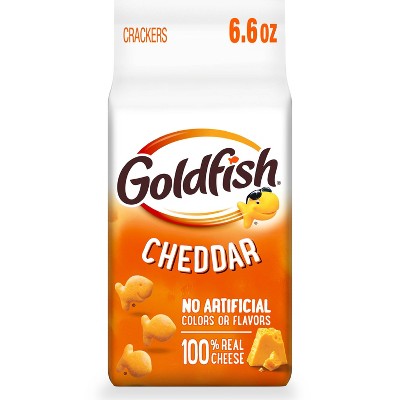 Goldfish Cheddar Cheese Crackers Bag - 6.6oz: No Artificial Preservatives, No High Fructose Corn Syrup, Oven Baked