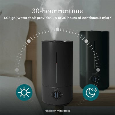 HoMedics Ultrasonic Cool Mist Humidifier with Dishwasher-Safe Components