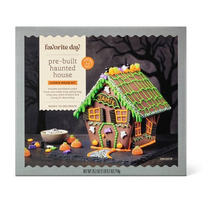 Halloween Pre-Built Haunted House Cookie House Kit - 25.2oz - Favorite Day