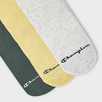 Champion Women's Embroidered 3pk Crew Socks - Gray