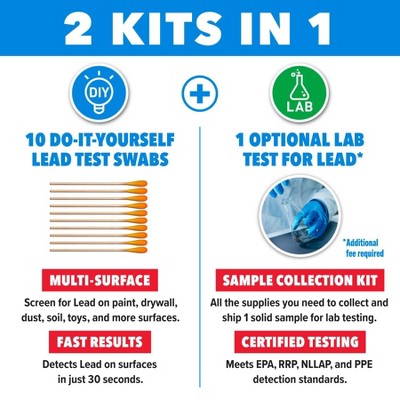 Safe Home 10pk DIY Surface Lead Combo Test Kit