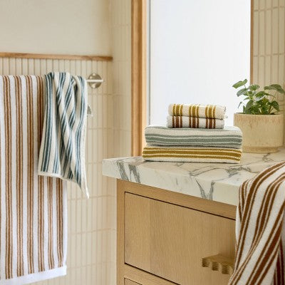 Striped Supersoft Bath Towel Parchment & Absinthe - Parachute for Target