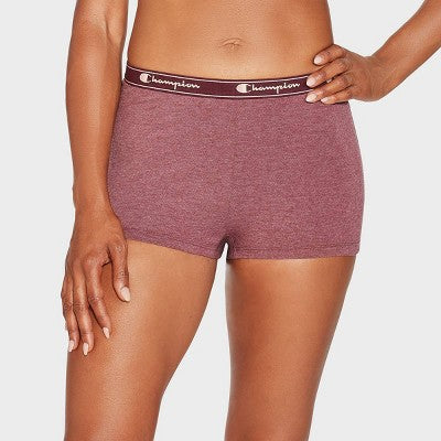 Champion Women's 5pk Cotton Stretch Iconic Essentials Boyshorts - M