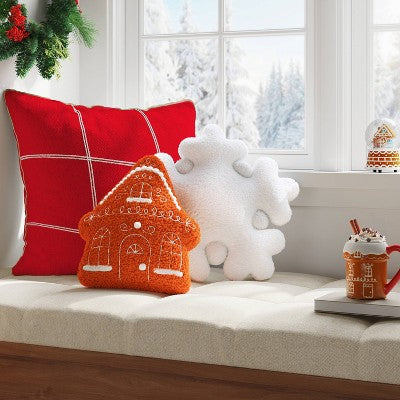 Christmas Gingerbread House Throw Pillow - Wondershop