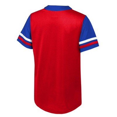 MLB Philadelphia Phillies Girls' Henley Jersey - XS