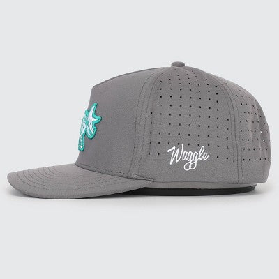Waggle Adult Polyester Triceratops Baseball Hat - Dark Gray: Adjustable Snapback, One Size