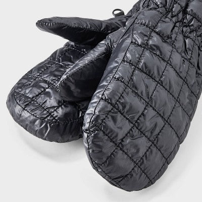 Kids' Puffer Mitten - All In Motion Black 8-14