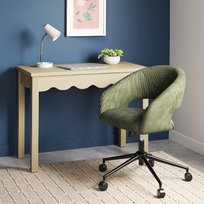 Wavy Writing Desk with Drawer Natural - Room Essentials (LOCAL PICKUP ONLY)