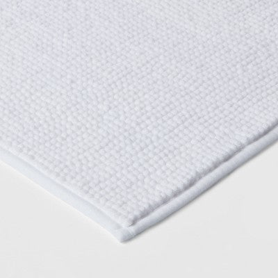20"x32" Everyday Chenille Bath Rug White - Room Essentials: Machine Washable, Tufted Polyester, Non-Slip Backing
