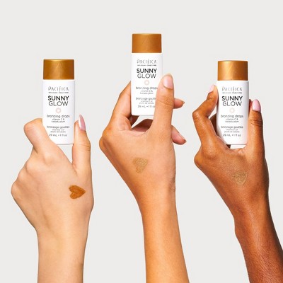 Pacifica Sunny Glow Bronzing Drops - 1 fl oz: Illuminating Vegan Face Bronzer, Paraben & Phthalate-Free Formula