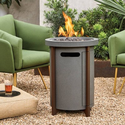 20lb Column Propane Fire Pit Gray - Threshold (LOCAL PICKUP ONLY)