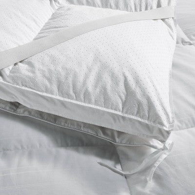 Queen Feather & Down Mattress Topper - Casaluna: Hypoallergenic, 300 Thread Count, Cotton & Lyocell (LOCAL PICKUP ONLY)