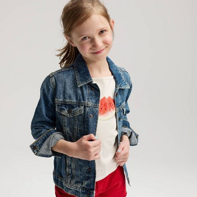 Girls' Fitted Jersey Tank Top - Cat & Jack Cream L