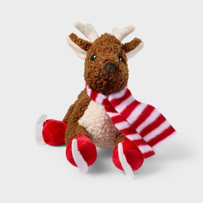 7" Reindeer with Scarf & Ice Skates Stuffed Animal - Gigglescape