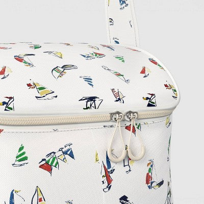 Sail Boat Print Zippered Cooler Tote Bag - Room Essentials