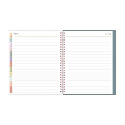 WAAV Planner 2025 Weekly/Monthly Planner 9.25"x7.87" Wirebound Frosted Transition: Adult Calendar, Tabs, Multicolored