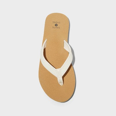 Women's Nona Sandals White 6: Slip-On Open Toe, Medium Width