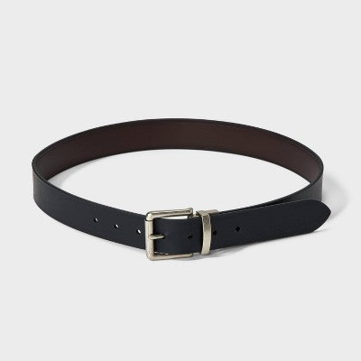Men's Two-in-One Reversible Casual Belt - Goodfellow & Co Black/Brown L