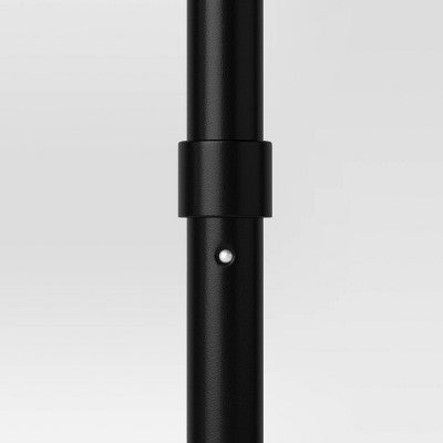 6' Round Outdoor Patio Market Umbrella Black with Black Pole - Room Essentials: With Carrying Bag, Push-Up Lift (LOCAL PICKUP ONLY)