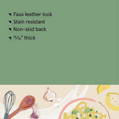 Kitchen Comfort Mat Faux Leather Brown - Figmint (LOCAL PICKUP ONLY)