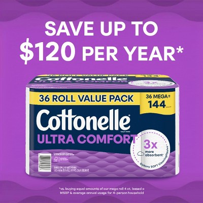 Cottonelle Ultra Comfort Toilet Paper - 36 Mega Rolls