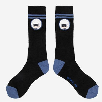 Men's Jujutsu Kaisen Gojo Crew Socks - Black 6-12