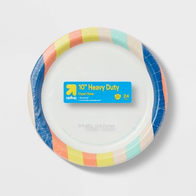 Disposable Plate 10" - Stripes - 24ct - up&up