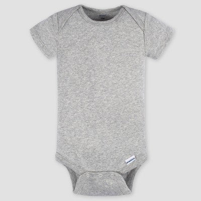 Gerber Baby 5pk Short Sleeve Onesies - White/Gray/Black 3-6M