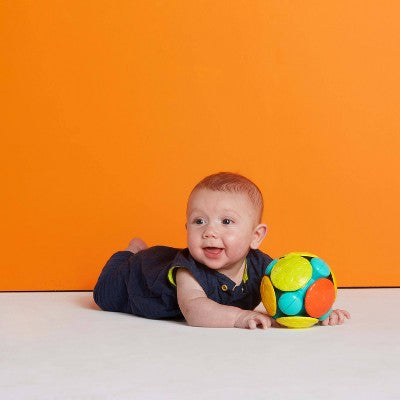Bright Starts Wobble Bobble Activity Ball Toy: Gross Motor Skills, Fine Motor Skills, Baby Learning Toy