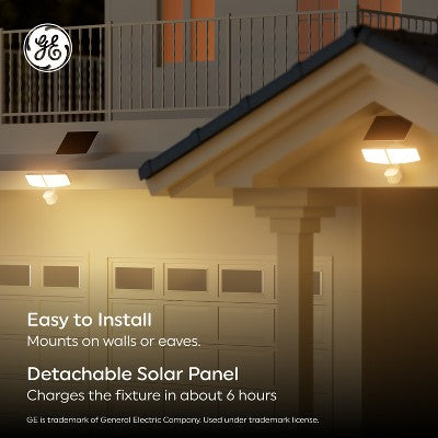 GE Household Lighting Outdoor Security 2 Head Solar Motion Sensing Light Fixture 5CCT