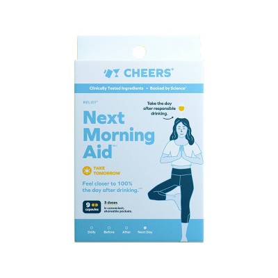 Cheers Relief Next Morning Aid Capsules - 9ct/3 Doses
