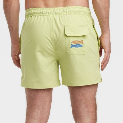 Men's 5" Swim Trunks - Goodfellow & Co Neon Green M