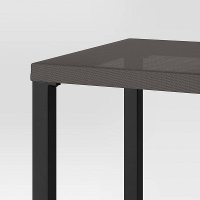 2pk Store & Serve Outdoor Patio Counter and Bar Stools Black - Room Essentials: Weather-Resistant Steel Frame, 250lb Capacity (LOCAL PICKUP ONLY)