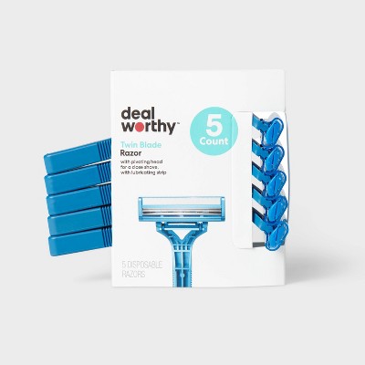 Twin Blade Disposable Razors - 5ct - dealworthy
