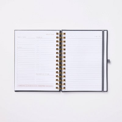 Undated Planner 8"x6" Faux Leather Denim - Threshold