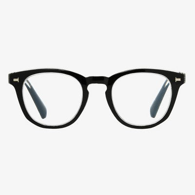 Women's Plastic Round Blue Light Filtering Glasses - Universal Thread Black: Clear Lens, Recycled Frame