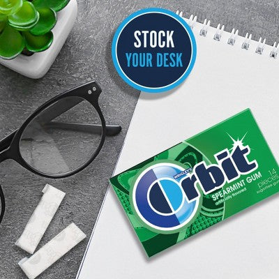 Orbit Spearmint Sugar-Free Chewing Gum Single Pack -14ct