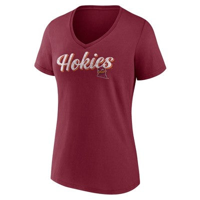 NCAA Virginia Tech Hokies Women's V-Neck T-Shirt - XL