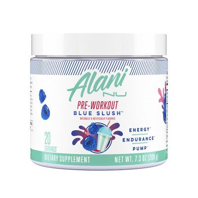 Alani Nu Pre-Workout Energy Supplement Powder Vegan - Blue Slush EXP 10/2027