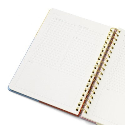 Papier Productivity Planner 9.84"x7.48" Spiral Plan Typographic, Hard Cover