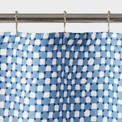 13pc Fabric Shower Curtain Set Blue - Room Essentials