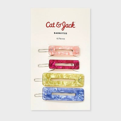 Rectangle Barrettes - 4pc - Cat & Jack