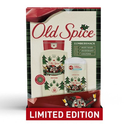 Old Spice Holidude Lumbersnack Body Wash and Deodorant Holiday Gift Set - 2ct