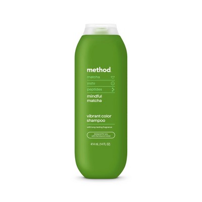 Method Mindful Matcha Color Protecting Shampoo Sulfate & Silicone Free - 14 fl oz: Paraben-Free, Liquid Hair Shampoo