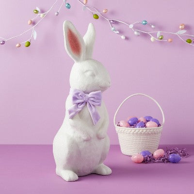 Large Flocked Easter Bunny White - Spritz (LOCAL PICKUP ONLY)