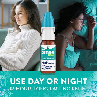 Sinex Vicks Severe VapoCOOL Ultra Fine Mist Nasal Spray - Oxymetazoline Hydrochloride - 0.5 fl oz