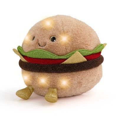 FAO Schwarz 11" Glow Brights Plush LED with Sound Burger