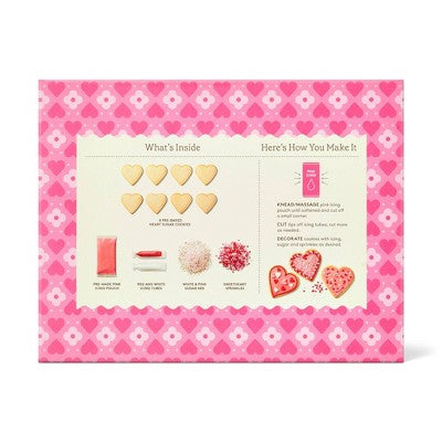 Valentine's Sparkle Heart Cookie Kit - 12.7oz/6ct - Favorite Day