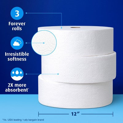 Charmin Ultra Soft Bath Tissue Septic-Safe Toilet Paper Forever Roll Refill - 1700 Sheet