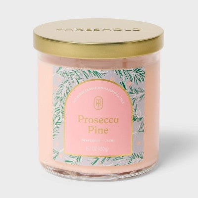 2 Wick Lidded Prosecco Pine Jar Candle 15.1oz - Threshold